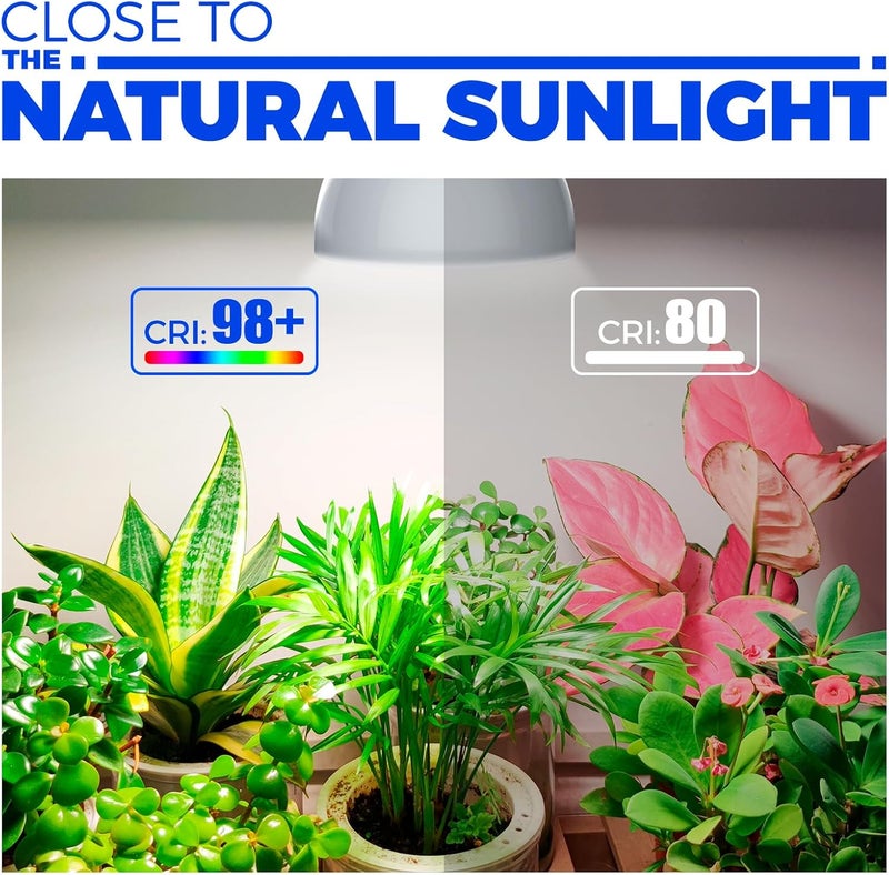 Barrina LED Grow Light Bulb with Timing and Hanging System, 25W Full Spectrum, 4H/9H/14H Timer, Hanging Grow Lights for Indoor Plants with 16.4FT Power Cord, Plug in Pendant Light for Plants - Image 5